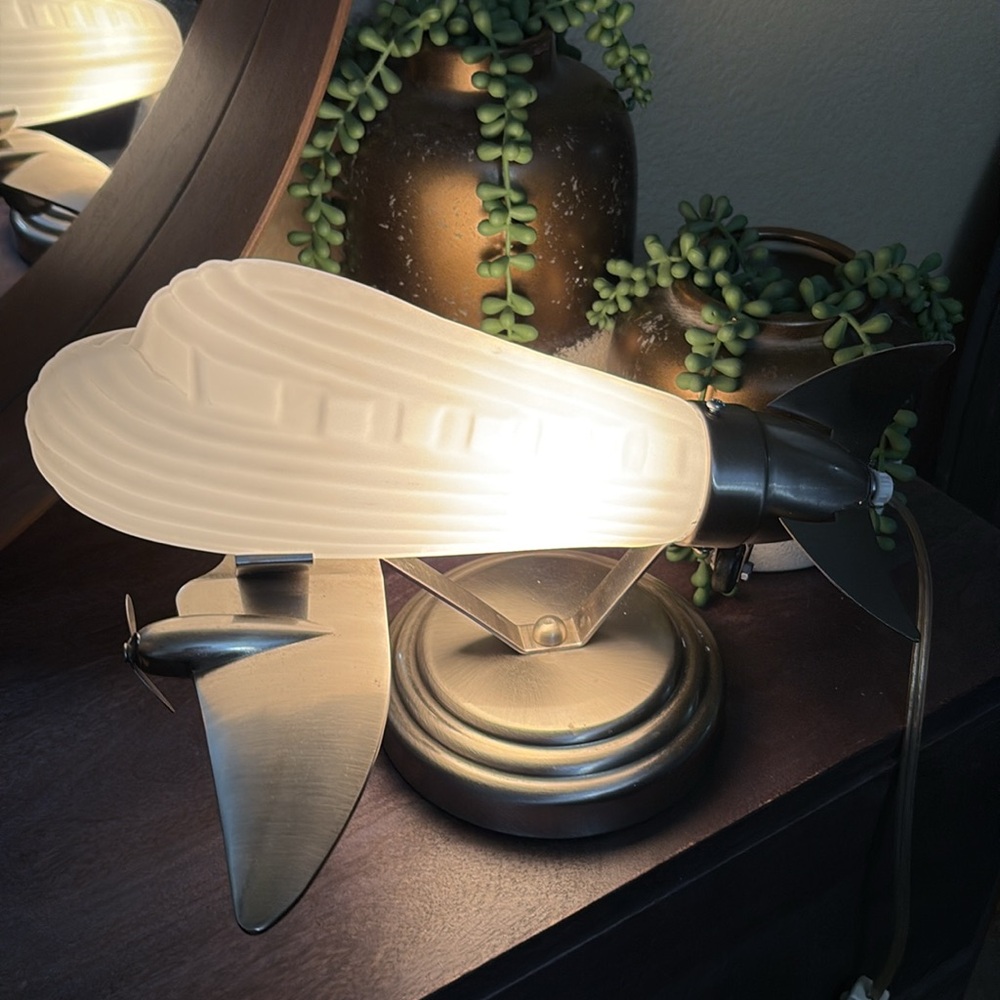 Vintage Rocket Lamp with White Shade - Picture 7 of 15